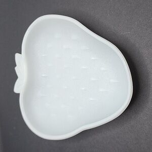 Hazal Atlas Milk Glass Strawberry Dish Vintage